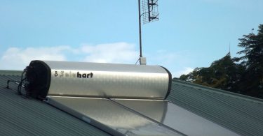 Solar panels on rooftops