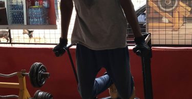 Weights in a gym