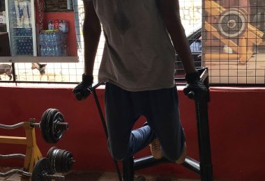 Weights in a gym