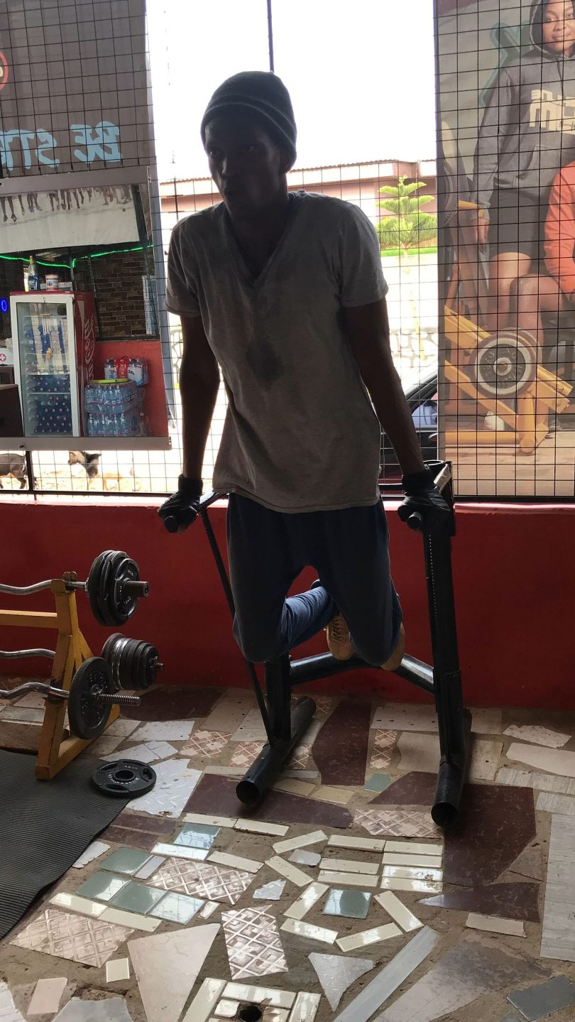 Weights in a gym