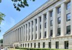 A government building with classical columns