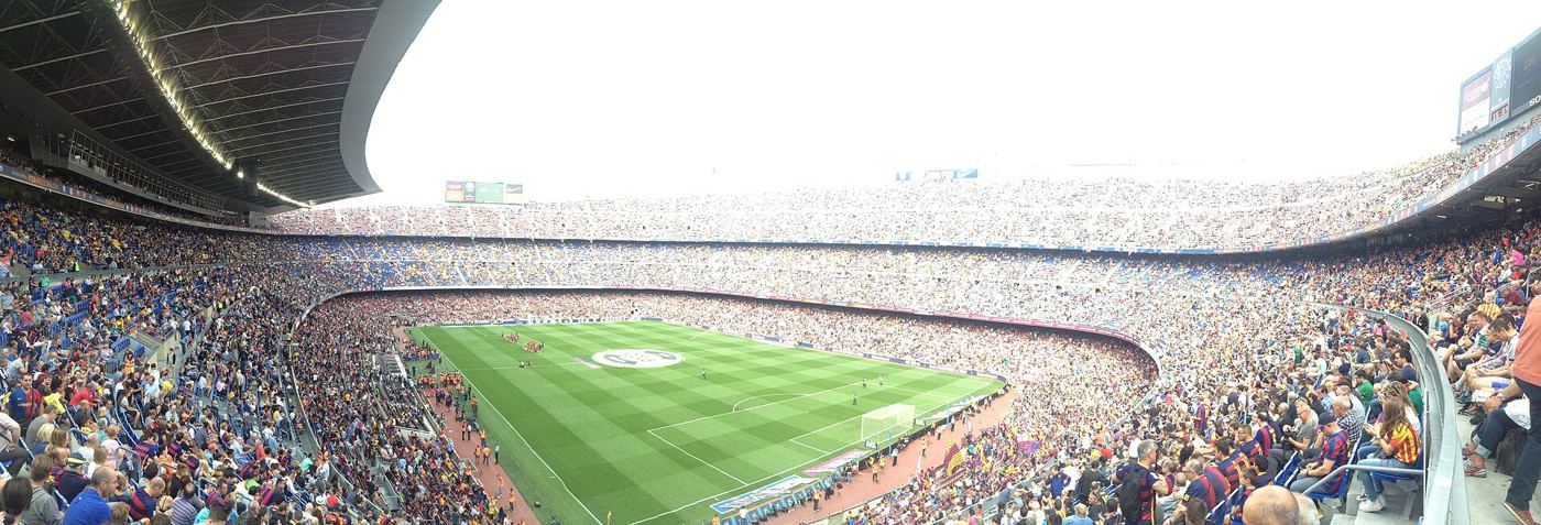 A football stadium during a match